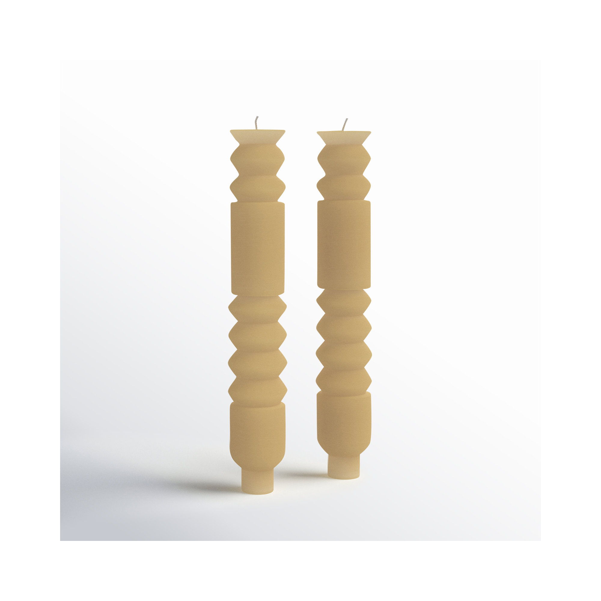 Artemis Unscented Taper Candles in Box, Cream
