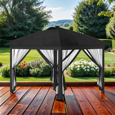 12 pi. L 12 pi. D Pavillon de jardin en acier