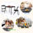 Kids Foldable Table and Chair Set, Padded Square Activity Table with 2 Upholstered Chairs, Portable Metal Frame with Safety Features-112953053