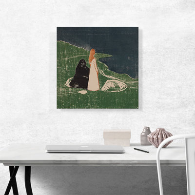 «Women on the Seashore 1898» par Edvard Munch, reproduction d'art sur toile tendue