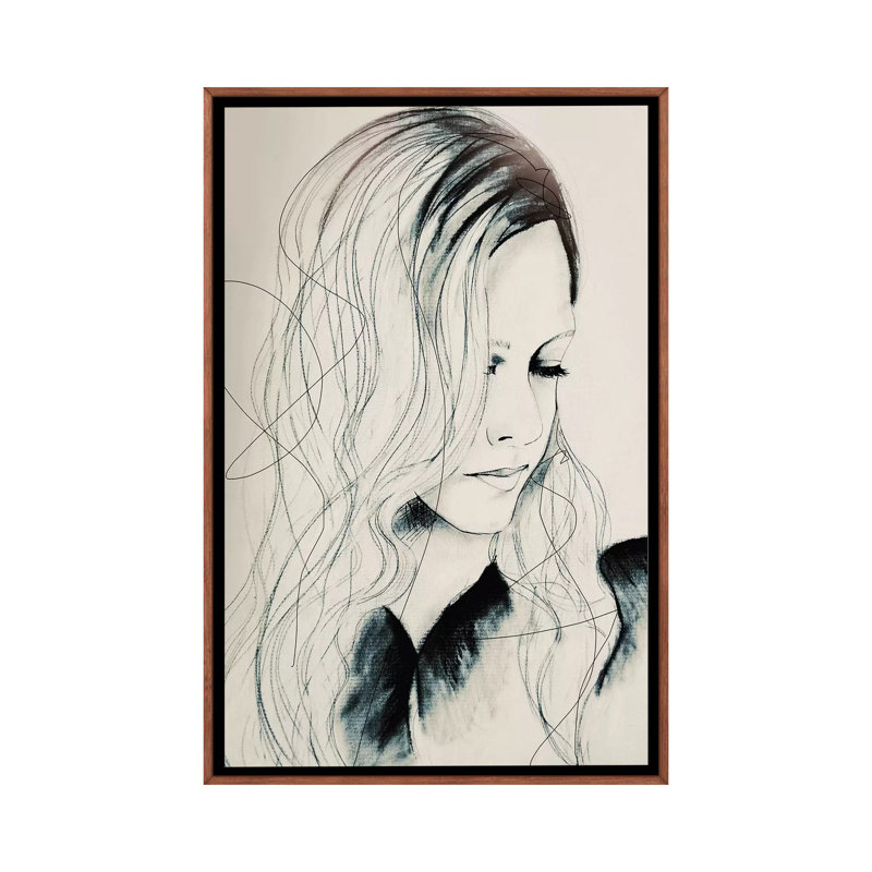 Aurora by Leigh Viner - Painting on Canvas, 66.04 cm H x 45.72 cm W, Classic Brown Wood Framed Canvas