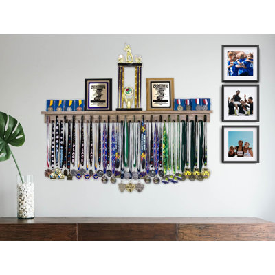 Jerimya -The Largest Trophy Shelf and Medal Hanger Display 46.5"