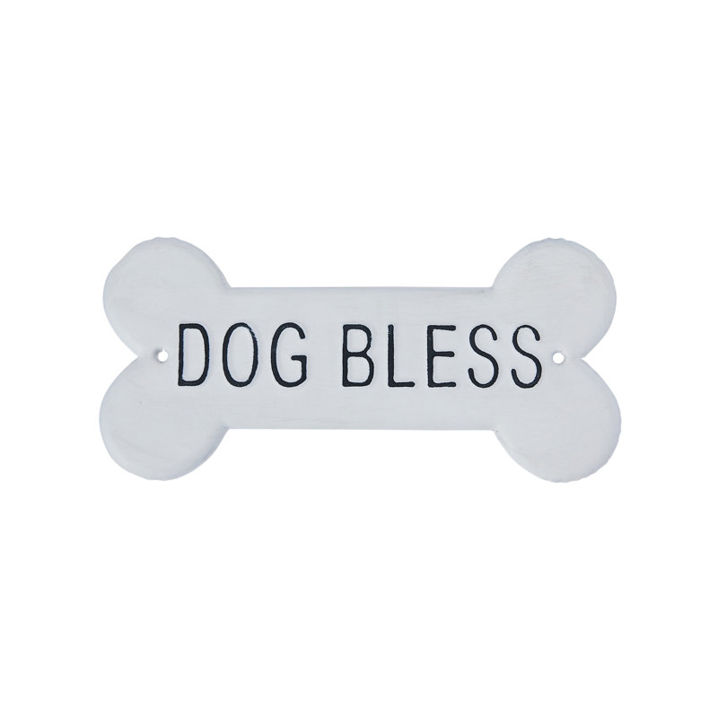Décoration murale «Dog Bless», Blanc