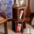 Walnut Modern Solid wood rotating bookshelf