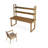 55.12" Burlywood Rectangular Solid Wood Office Sets