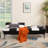 70"velvet Futon Sofa Bed, 5-position Adjustable Split Back, Modern Sleeper Sofa For Living Room, Office, Guest Room & Small Spaces