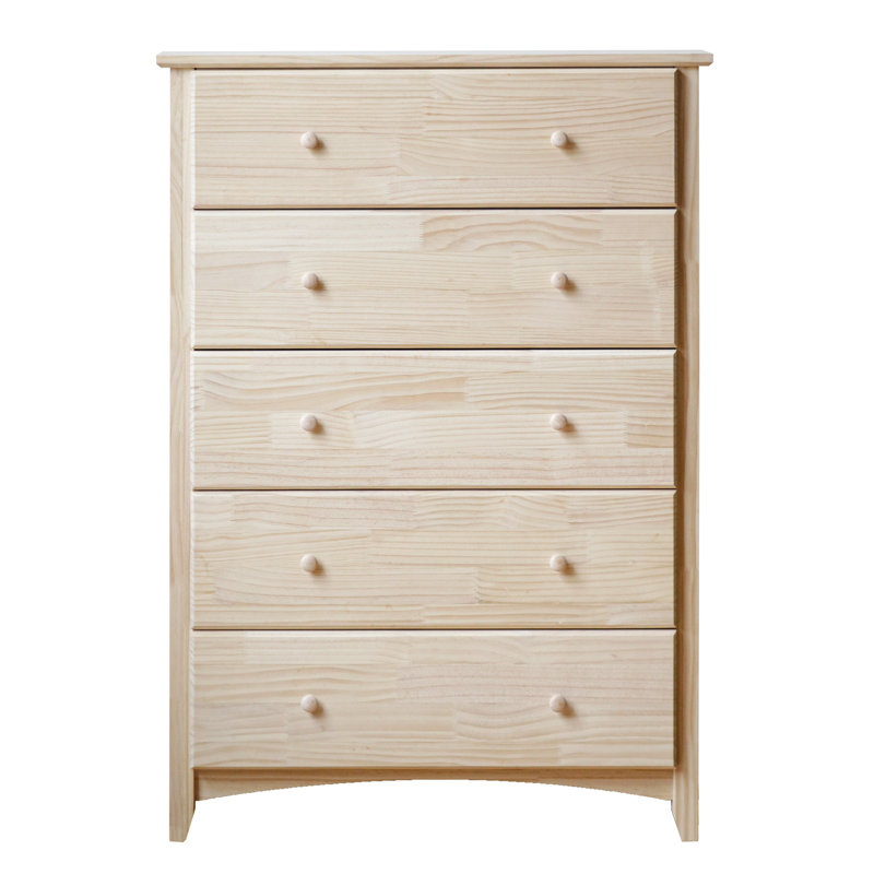  Commode, style antique Shaker en bois massif, finition antique, Bois de pin sans finition