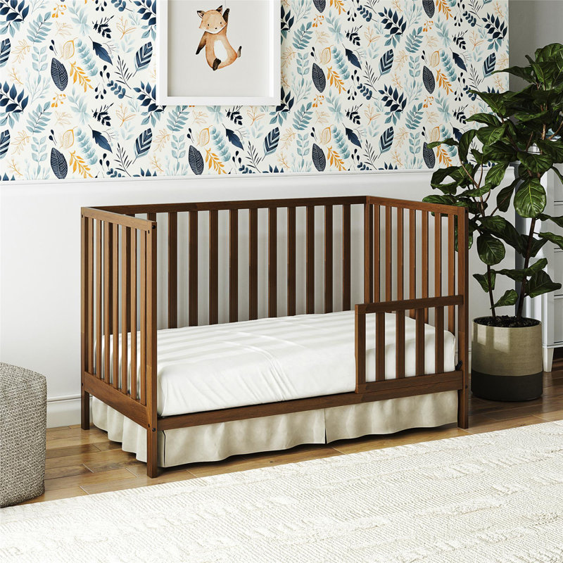 Lit de bébé convertible 3-en-1 Juaniqua, Noyer