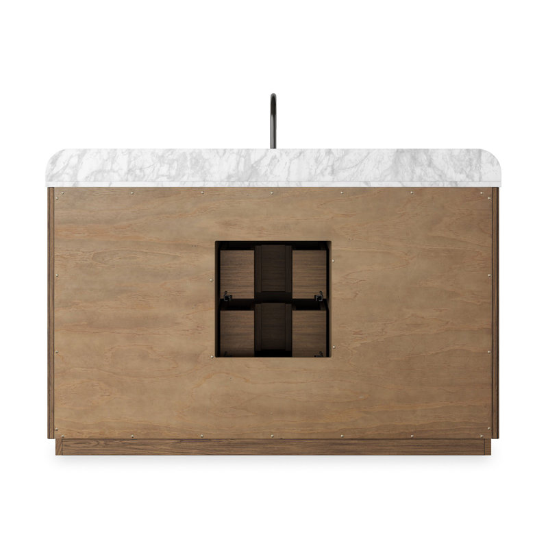 Malden Single Wide Vanity-Satin Espresso Oak