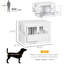 Table de bout pour chien, blanc. Pour les petits chiens, possède un grand espace de table, trois portes, une partie à verrouillage magnétique, des tubes en acier pour cage, une surface de table spacieuse, une pièce de joint, un tube