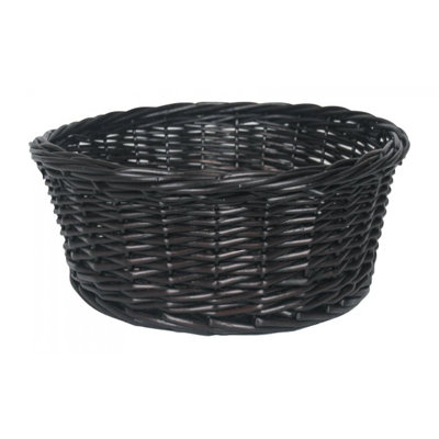 Panier en saule foncé