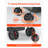 Pet Stroller Foldable 4 Wheels Travel Dog Stroller Reversible Handle up to 44lbs