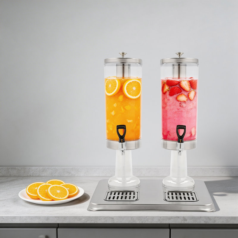 Double-head Beverage Dispenser Base with 2 Faucet,Countertop Beverage Dispenser