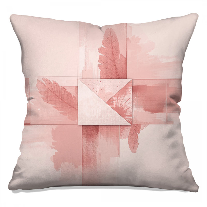 Coussins en plumes roses, 18 x 18 pouces
