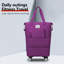 Valise légère pliable extensible à roulettes.