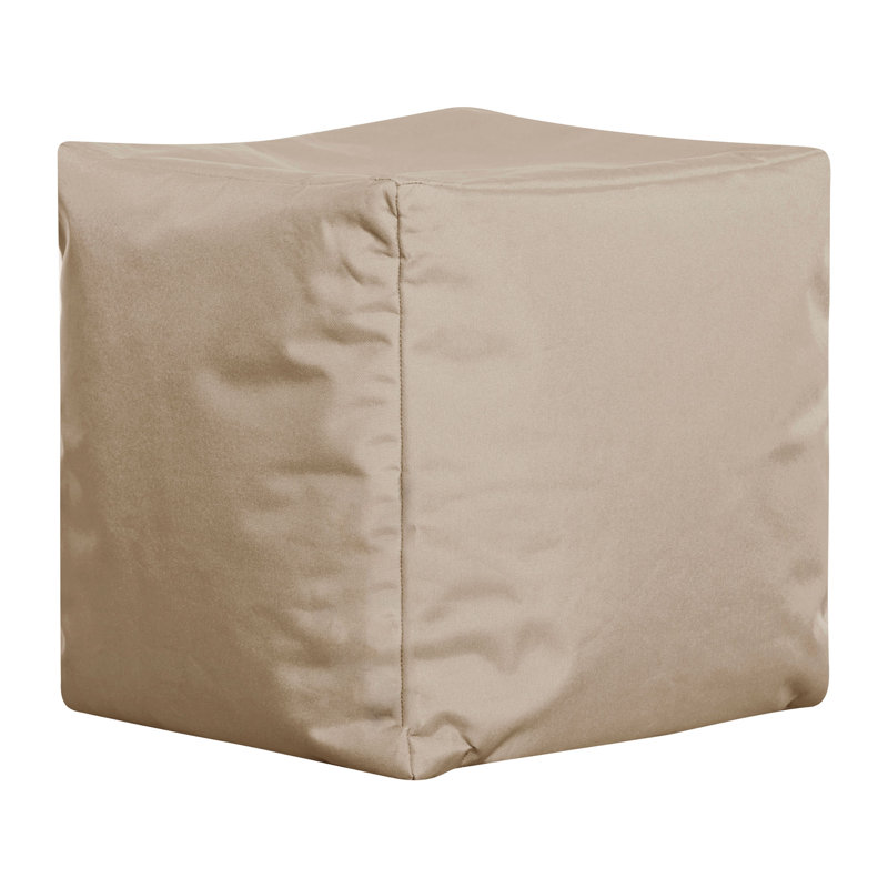  Repose-pieds pouf carré Moseley 16 po, hydrofuge, Mélange de polyester kaki