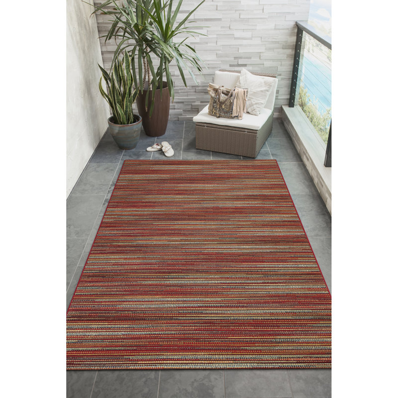 Tapis safran intérieur / extérieur Waller, Rectangle 6 pi 6 po x 9 pi 4 po