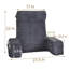 Coussin de lecture 22 po avec accoudoirs, coussin de dossier avec poches, gris foncé