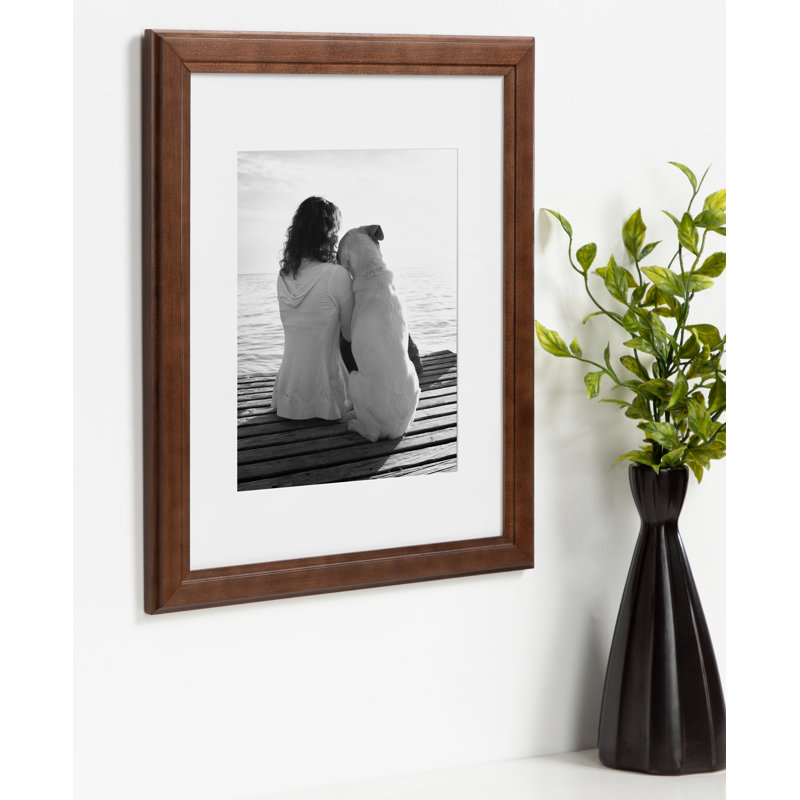 Ensemble de cadres photo 4 pièces Kieva, Gris, 11 po x 14 po avec passe-partout de 8 po x 10 po