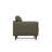Radwan Pesto Green Leather Sofa (Assembled)