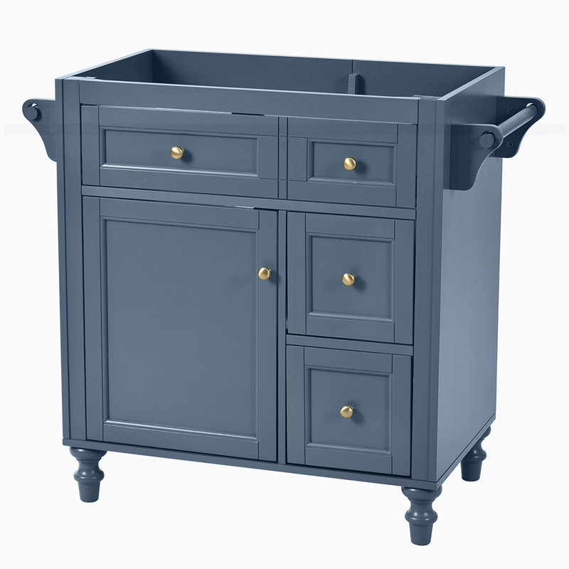 Armoire de rangement de salle de bain moderne avec 2 tiroirs et un tiroir basculant