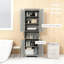 Armoire de rangement haute et étroite pour salle de bain avec tablettes et portes réglables - Design fonctionnel