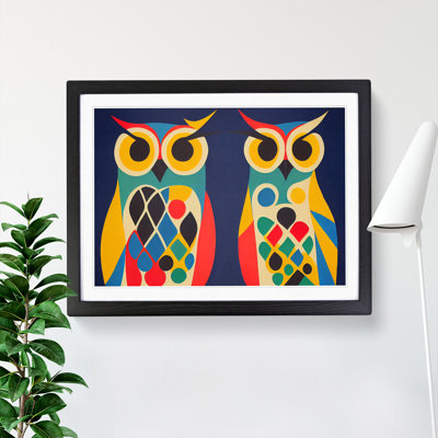 Two Abstract Owls Vol.2 - Framed Print
