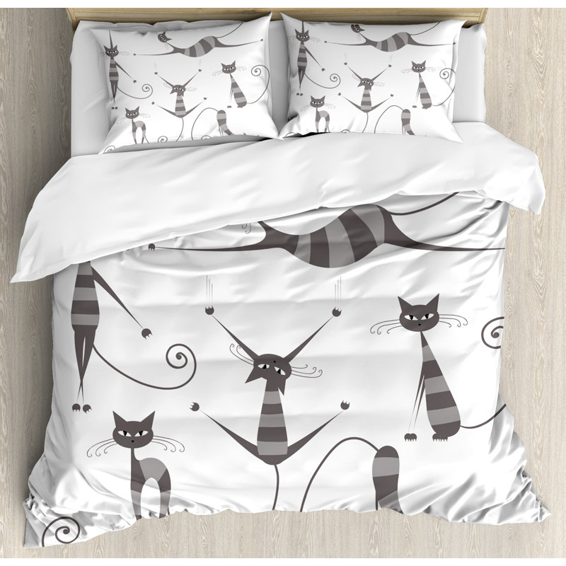 Cat Modern & Contemporary Duvet Cover, King