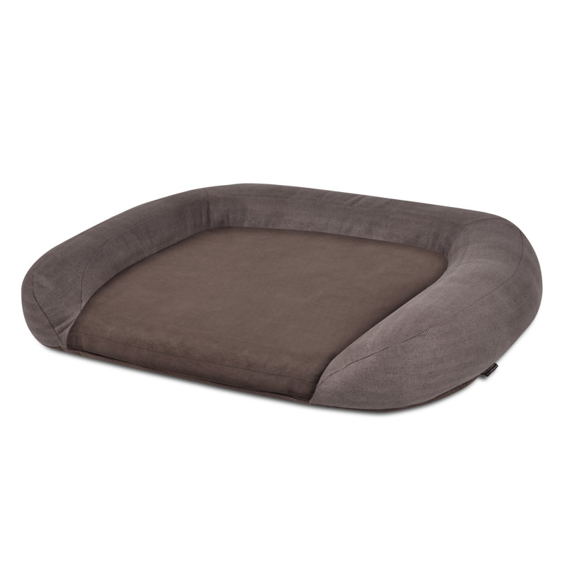 Lit pour chien avec bourre en mousse à mémoire de forme, Moyen (l 26 po x P 33 po x H 6 po), Brun