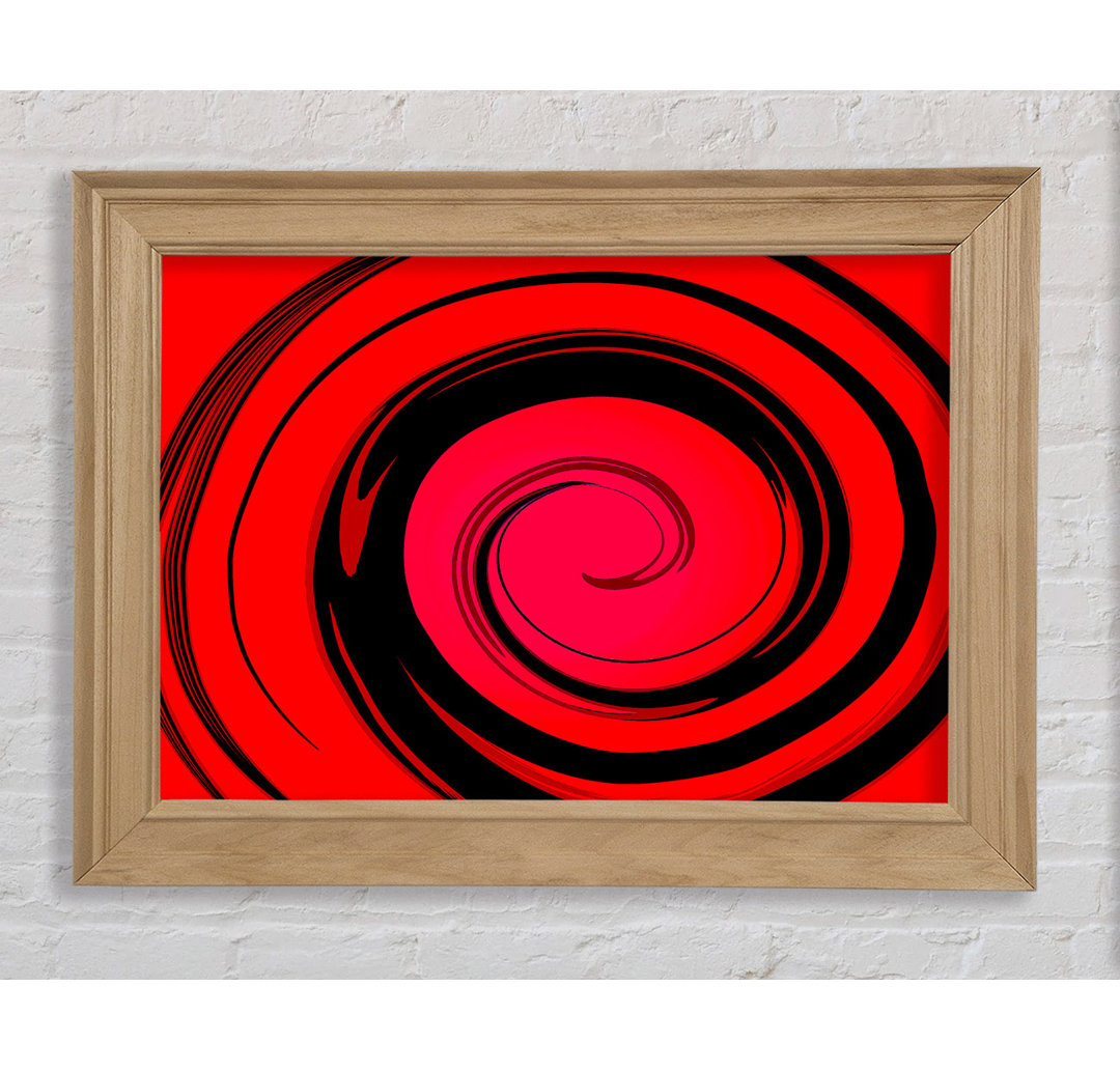 Red Liquid Swirl - Bilderrahmen Kunstdrucke