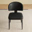 Ensemble de 2 chaises de salle à manger modernes en cuir et en polyuréthane confortables et élégantes pour la salle à manger-511413430-511413431