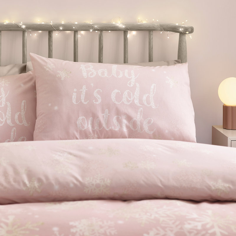 Baby It's Cold Outside Reversible Duvet Cover Set, Double Duvet Cover + 2 Standard Pillowcases