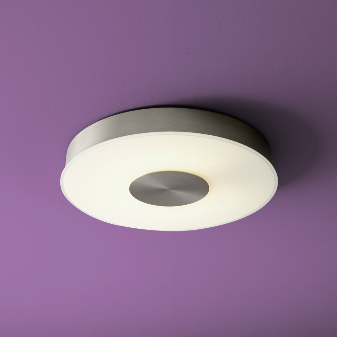 Glass Flush Mount, 2.25" H x 15" W x 15" D