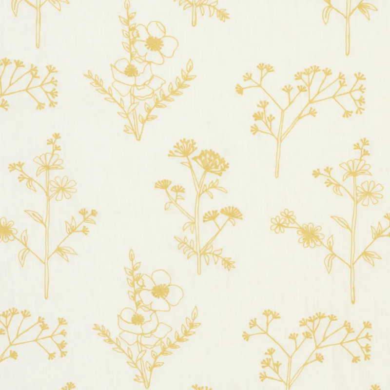 Lisbeth Embroidery Fabric, Yellow
