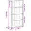 130cm H x 66cm W Cube Bookcase