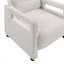 Fauteuil d'appoint, coussin de siège beige rembourré et rembourré en tissu Boucle-130130446
