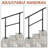Hand Rails For Outdoor Steps, 2-3 Step Handrail 2 Pack