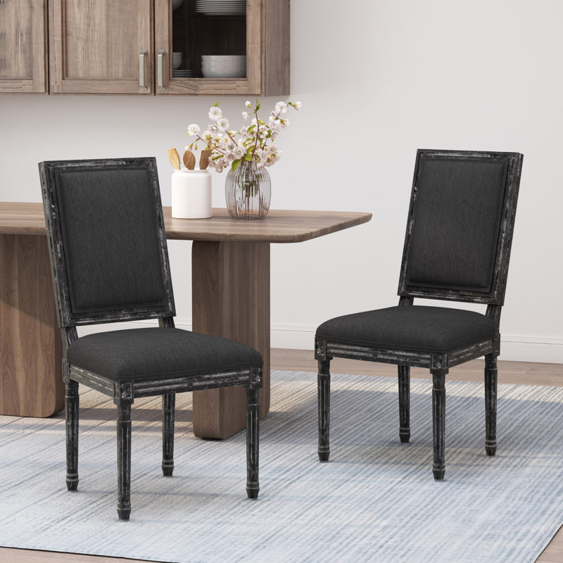 Dining Chair, 1, Rustic Gray, Black