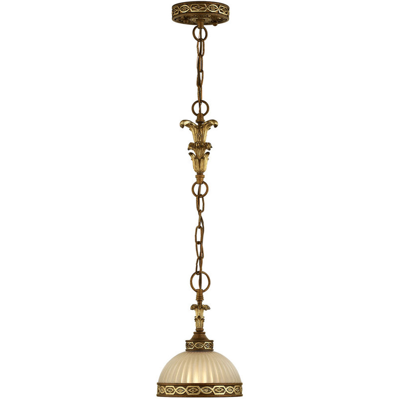 Cutlerville 1 - Light Palacial Bronze Dome Pendant