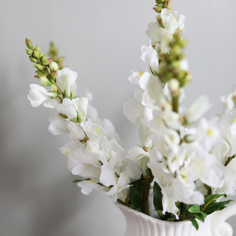 Real Touch Snapdragon Faux Floral, Cream White