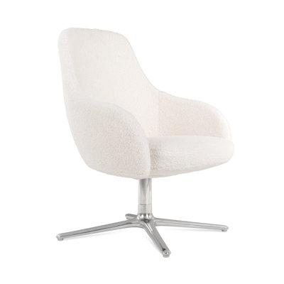 Fauteuil pivotant ovale en laine Gazel