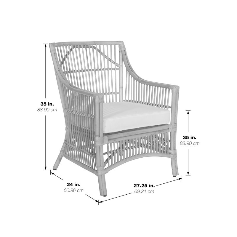 Fauteuil de 25,5 po de large Darian, Brun naturel