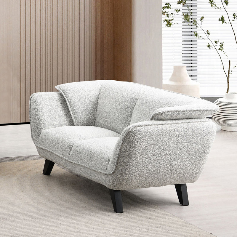 canapé deux places de 65,4 pouces, light grey boulce