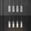 Luminaire suspendu cylindrique à DEL 4 lumières pour îlot de cuisine Charolene