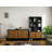Bookcase With Cabinet, Bookshelf With Doors&Honey