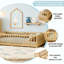 Grand lit sur pied Montessori avec porte et garde-corps, grand-122494198-122494199