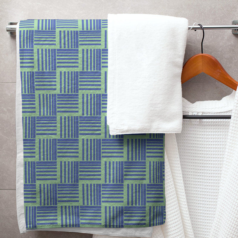 Jaya Bath Towel, Violet/Light Green