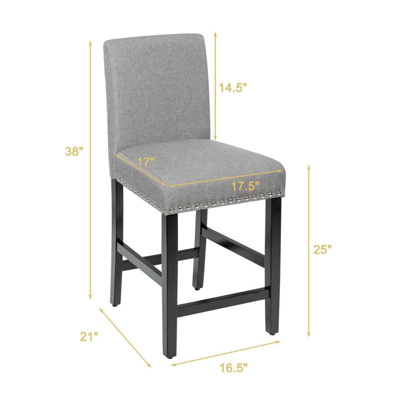 Tabouret de comptoir 25 po nokota, gris