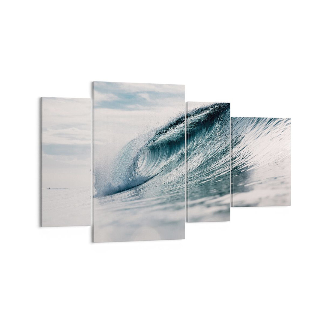 4-tlg. Leinwandbilder-Set Wave Sea Ocean