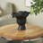 Aceves Floral Inspired Abstract Vase With Linear Grooves-1169312310